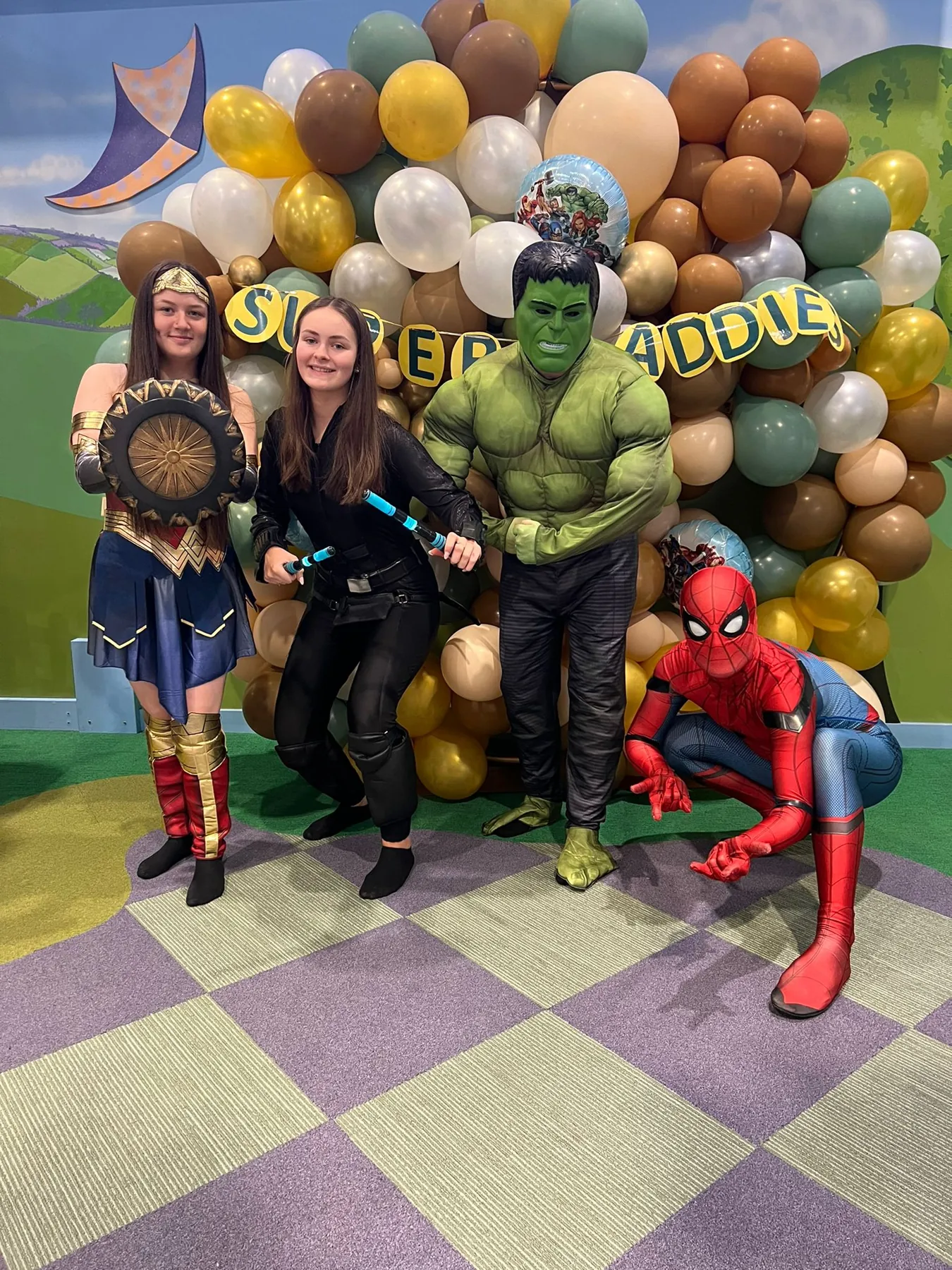A superheroes themed party