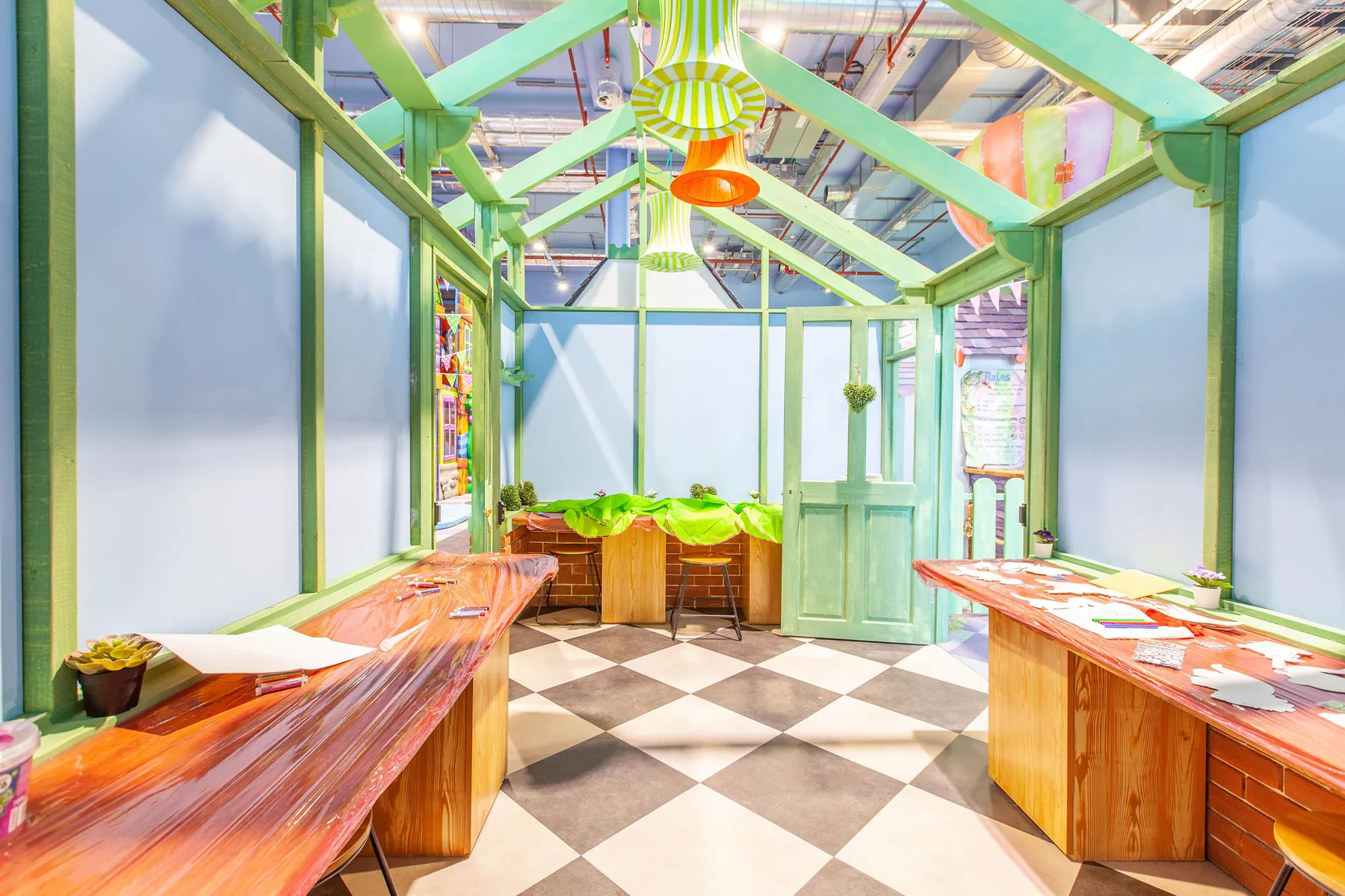 Custom catering setup for private events at Fun Street